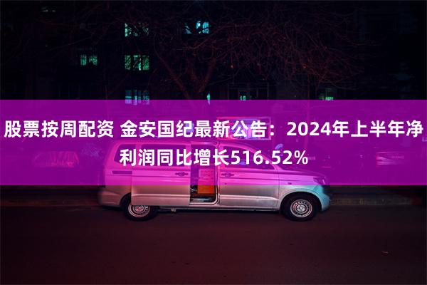 股票按周配资 金安国纪最新公告：2024年上半年净利润同比增长516.52%